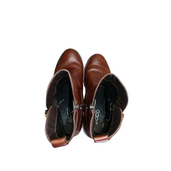 ECCO‎ Brown Leather Waterproof Gore-Tex Side Zip Ankle Boot US 5 / 5.5   EU 37 - Picture 8 of 10